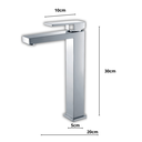 Ver imagem 5 de Torneira Banheiro Mono-comando Luxo Moderna de Cuba Acabamento: Premium; Cor: Prata