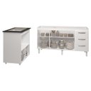 Ver imagem 4 de Balcão Cozinha Armário Gabinete de Pia 160 Cm Estela e Balcão para Fogão Cooktop 4 Bocas Evelyn Bran