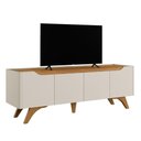 Ver imagem 6 de Rack Atenas para TV até 75 pol. 180 cm Off White/Naturalle - Mavaular