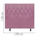 Ver imagem 3 de Cabeceira Estofada Cama Box King 195cm Istambul Suede Rosa Bebe- Mabe Magazine