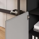 Ver imagem 4 de Estante Armário para Escritório 2 Portas com Chave 1 Prateleira MDP 80cm Cinza Sagrado F5 Office