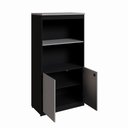 Ver imagem 5 de Estante Armário para Escritório 2 Portas com Chave 1 Prateleira MDP 80cm Cinza Sagrado F5 Office