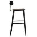 Ver imagem 4 de Kit 2 Banquetas Altas Analu Rivatti 100cm (alt) Assento Encosto Pp Preto Detalhe Pu Verde Base Aço