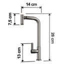 Ver imagem 7 de Torneira de Cozinha Siena Aço Inox Goldenx