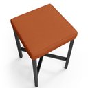 Ver imagem 5 de Kit 02 Banquetas Baixa Bar Cozinha Sala de Jantar Preto Stella L02 Tecido Terracota - Lyam Decor
