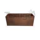 Ver imagem 3 de Vaso Floreira Jardineira Flat Polietileno 77x29x29cm Japi - Aço Corten