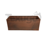 Vaso Floreira Jardineira Flat Polietileno 77x29x29cm Japi - Aço Corten - 3