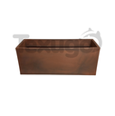Ver imagem 3 de Vaso Floreira Jardineira Flat Polietileno 77x29x29cm Japi - Aço Corten