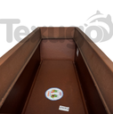 Ver imagem 5 de Vaso Floreira Jardineira Flat Polietileno 77x29x29cm Japi - Aço Corten