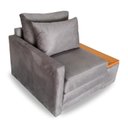 Ver imagem 2 de Poltrona Cama USB | Tampo Lateral | Tecido Suede – Pavia | 1 Lugar | Medida 100cm
