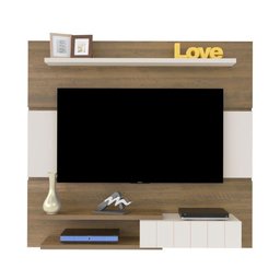 Painel Monza Para Tv Até 50 Polegada Pinho Com Off White - 5