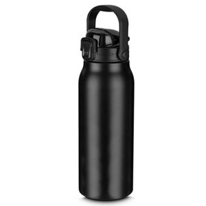 Garrafa Térmica Água Inox Academia Alça Tampa Não Vaza 12hs Quente/frio Copo Térmico Sport Preto