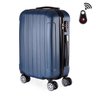 Mala de Bordo Viagem ABS SWISSTOP - LOCALIZADOR BLUETOOTH, Rodas Duplas 360º, Cadeado TSA Azul - 1