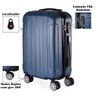 Mala de Bordo Viagem ABS SWISSTOP - LOCALIZADOR BLUETOOTH, Rodas Duplas 360º, Cadeado TSA Azul - 2