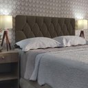 Ver imagem 2 de Cabeceira Capitonê Cama Box Estofada Luxo Suede Rbl:casal Tradicional/marrom