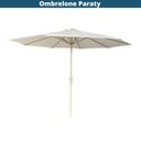 Ver imagem 2 de Ombrelone Central Paraty Fratini 270 Cm Alumínio Fendi Capa Poliéster Base Base Central Hdpe