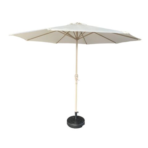 Ombrelone Central Paraty Fratini 270 Cm Alumínio Fendi Capa Poliéster Base Base Central Hdpe