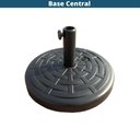 Ver imagem 3 de Ombrelone Central Paraty Fratini 270 Cm Alumínio Fendi Capa Poliéster Base Base Central Hdpe