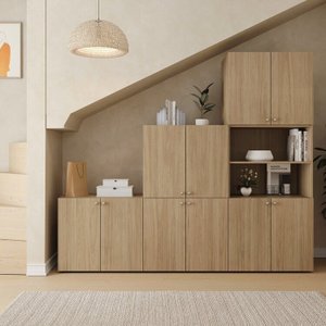 Estante Modular 3 Módulos 10 Portas 2 Kit Prateleira Frame CabeCasa MadeiraMadeira
