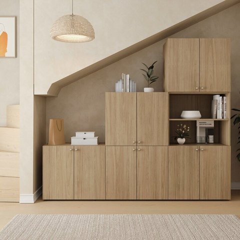 Estante Modular 3 Módulos 10 Portas 2 Kit Prateleira Frame CabeCasa MadeiraOriginals