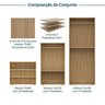 Estante Modular 3 Módulos 10 Portas 2 Kit Prateleira Frame CabeCasa MadeiraOriginals - 3