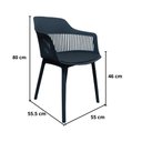 Ver mais imagens de Cadeira de Jantar Design Marcela Bicolor Preta e Fendi com Estofado