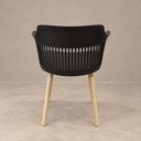 Ver imagem 7 de Cadeira de Jantar Design Marcela Bicolor Preta e Fendi com Estofado