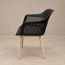 Ver imagem 5 de Cadeira de Jantar Design Marcela Bicolor Preta e Fendi com Estofado