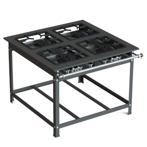 Fogão Industrial 30x30 P7 4 Bocas Baixa Pressão 2 QS 2 QD - JL Colombo