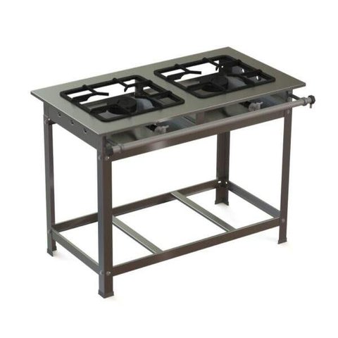 Fogão Industrial Inox 30x30 P7 2 Bocas Baixa Pressão 2 QS - JL Colombo