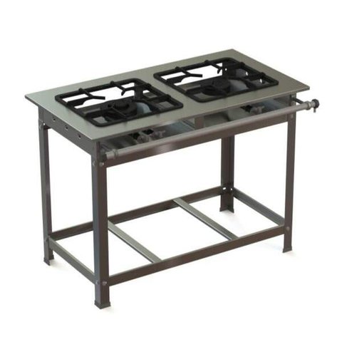 Fogão Industrial Inox 30x30 P7 2 Bocas Baixa Pressão QS QD - JL Colombo