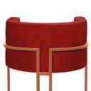 Ver imagem 5 de Kit 2 Poltronas Reforçada Decorativa Sala Nayara Base Ferro Bronze Suede Vermelho