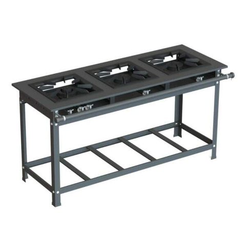 Fogão Industrial 40x40 P10 3 Bocas Baixa Pressão 2 QS 1 QD - JL Colombo