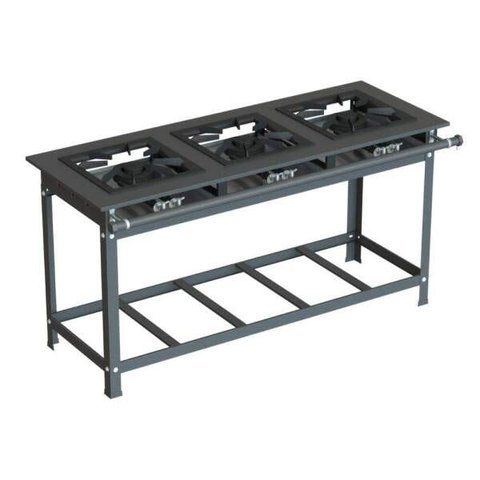 Fogão Industrial 40x40 P10 3 Bocas Baixa Pressão 3 QD - JL Colombo