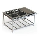 Ver imagem 1 de Fogão Industrial Inox 30x30 P7 4 Bocas Baixa Pressão 2 QS 2 QD com Chapa - JL Colombo