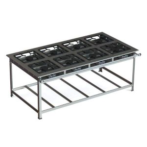 Fogão Industrial Inox 30x30 P7 8 Bocas Alta Pressão - JL Colombo