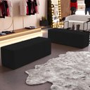Ver imagem 6 de Puff Decorativo Living Sala de Estar 160 Cm Roma W01 Suede Preto - lyam