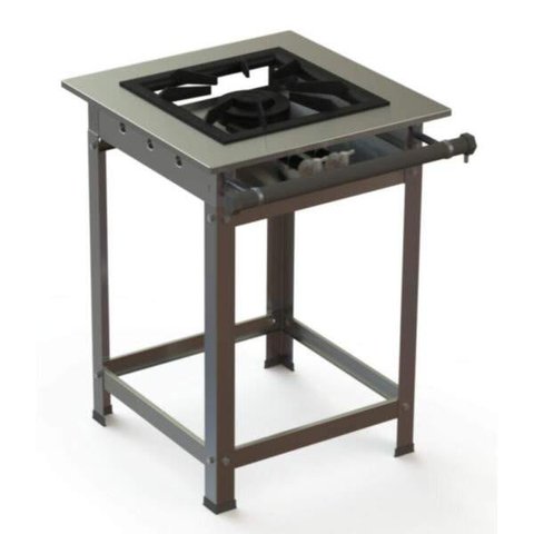 Fogão Industrial Inox 40x40 P10 1 Boca Baixa Pressão QD - JL Colombo