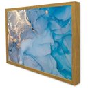 Ver imagem 5 de Quadro Decorativo Abstrato Mármore Azul Oceano em Moldura Caixa Tacolado Moldura Trad 1cm Branca com