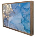Ver imagem 4 de Quadro Decorativo Abstrato Mármore Azul Oceano em Moldura Caixa Tacolado Moldura Trad 1cm Branca com
