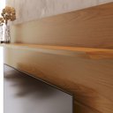 Ver imagem 6 de Painel TV 65" Suspenso 180cm com Bancada 3 Portas Basculante Levi C04 - D'Rossi