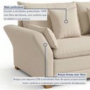 Ver imagem 7 de Sofá Living Bipartido 4 Lugares 4 Almofadas Decorativas 230cm Pés em Madeira Maciça Copenhague