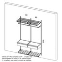 Ver imagem 2 de Guarda Roupa Closet Aramado Modulado Gaveta Mdf 1,30m Pt