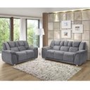 Ver imagem 1 de Conjunto Sofá 2 e 3 Lugares Suede Amassado Cordoba Hellen Estofados