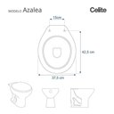 Ver imagem 3 de Assento Sanitário Soft Close Azalea Marfim para Vaso Celite
