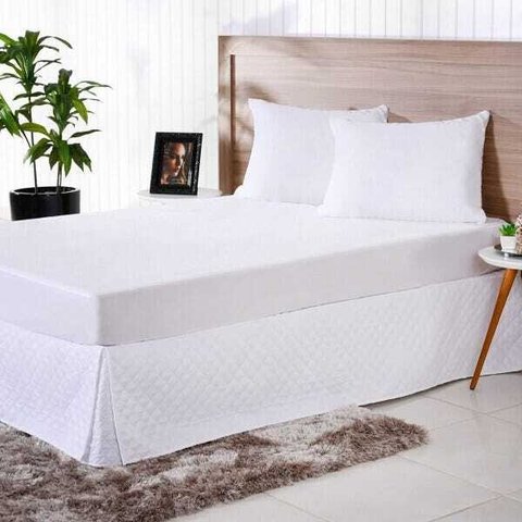 Saia Box Casal Ultra Lisse Impermeável Branco - Bene Casa