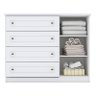 Cômoda e Guarda Roupa Infantil Americano 4 Portas Branco Hp - Henn - 5