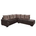 Ver imagem 2 de Sofá de Canto com Puff 5 Lugares Suede Amassado Apollo Hellen Estofados