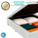 Ver imagem 3 de Cama Box Bau Viuvo Blindado Nature Branco 128x188