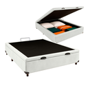 Ver imagem 1 de Cama Box Bau Viuvo Blindado Nature Branco 128x188